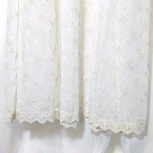 eyelet lace floor length dress with rose bow